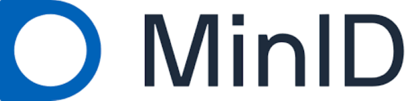 Foto: MinID en blå og hvit logo